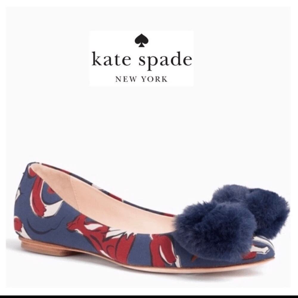 Kate Spade New York "Elen" Fox Print Pointed Toe Flats